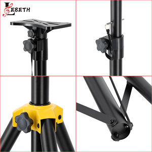 Lebeth SPS-803Y Wholesale Loading Bear 60KG Adjustable Height Yellow Joint Metal <strong>Tripod</strong> Speaker Stand <strong>Heavy</strong> <strong>Duty</strong> - Product Image 5