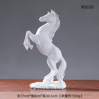 2024 personnalisé résine artisanat cheval noir statue articles d'ameublement intérieur animal résine statues décor à la maison