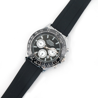 Montre mécanique automatique pour homme en acier inoxydable de haute qualité avec logo personnalisé, luxe, avec fonction phase de lune luminescente