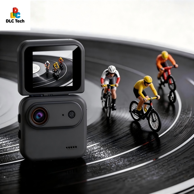 DLC Ultra Compact  Action Camera 4K HD Imaging 1080P Video Anti Shake Long Battery Life Sports Cam for Travel Live Streaming