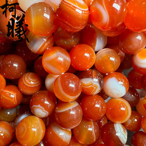 ลูกปัดอาเกตสีแดงธรรมชาติแบบขายส่ง ขนาด 4 มม.-14 มม. รูปทรงกลมเรียบ ลูกปัดอาเกตสีแดงธรรมชาติแบบหลวมสำหรับทำเครื่องประดับ - Product Image 4