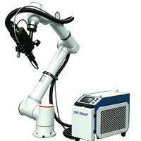 Robot collaboratif de haute qualité 1500W à 6 axes pour soudage laser par fibre, charge utile de 5 kg, soudeuse laser Cobot pour acier inoxydable