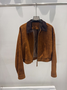 Veste en daim tricotée pour femme, fermeture éclair, personnalisable, texture douce, respirante, écologique, pour un style urbain tendance - Product Image 2