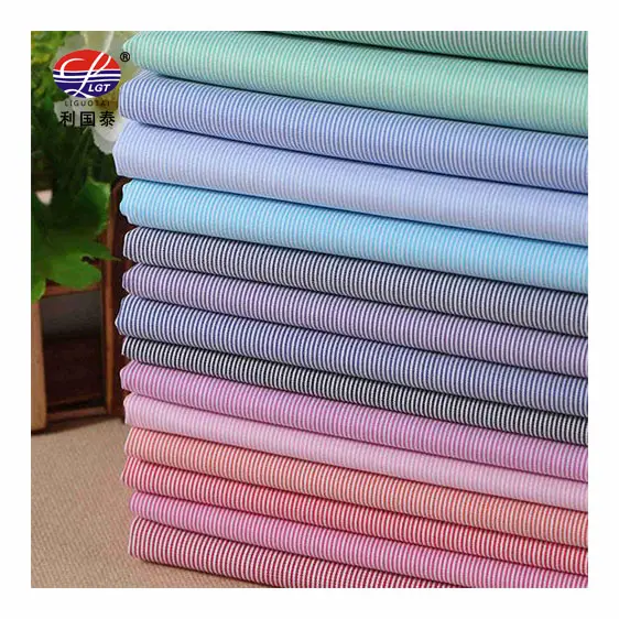 Hot Chinese Leverancier Drop Shipping Shirting Geweven Nylon Gestreepte Schooluniform Stof In Katoen