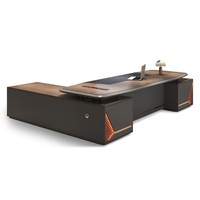 Bureau de direction moderne extensible, assemblage facile, mobilier en bois de luxe pour PDG/manager, marque ML, garantie 6 ans
