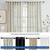 Tringle à rideau élégante en métal noir |   Accessoires polyvalents pour rideaux de fenêtre pour salon, chambre à coucher et chambre d'enfant