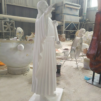 Sculpture personnalisée en fibre de verre sur le thème des Pères chrétiens, décoration de personnages religieux, statue en résine