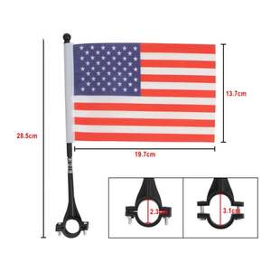 Soporte Universal para Bandera de Scooter y Bicicleta Eléctrica - Kit de Bandera de Seguridad de Alta Calidad Personalizado para Manillar Delantero, Mini Bandera para Bicicleta - Product Image 6