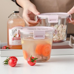 Kitchen &amp;Tabletop Necessities <strong>Borosilicate</strong> 700ml Glass Food Container <strong>With</strong> PP Airtight <strong>Lids</strong> Baby Glass Food Box Office Soup <strong>Bowl</strong> - Product Image 6
