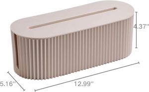 Caja Organizadora de Cables y Enchufes Multifuncional de Plástico PP Rectangular Moderna para Ahorrar Espacio - Product Image 2