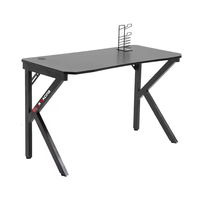 Table de jeu PC en métal large de haute qualité, bureau de gaming noir pour esports