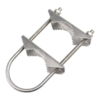 304 acier inoxydable U boulon pince support de tuyau support U Type pince pour antenne montage pôle tuyau fixation v-mâchoire U-boulon pince