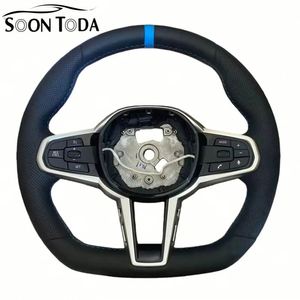 Volant de voiture sport en cuir pleine fleur pour <span class=keywords><strong>BMW</strong></span> X3 G01 X4 G30 G31 G32 G02 G42 G21 G14 M2 G87 M3 G80 M4 G20 <span class=keywords><strong>2022</strong></span> 330i M8 G82 - Product Image 1