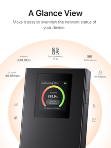 เท็นด้า <span class=keywords><strong>4G185</strong></span> WIFI 6 ไวไฟแบบพกพา ไร้สาย ดูอัลแบนด์ ขนาดเล็ก สำหรับใช้งานนอกสถานที่ ฮอตสปอตพกพา โมบายไวไฟเราเตอร์ 300Mbps แบตเตอรี่ 2100mAh - Product Image 4