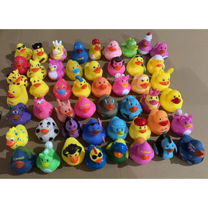 เป็ดยางแบบคละแบบ  เป็ดยางจำนวนมาก ของเล่นเป็ดยางสำหรับอาบน้ำ เป็ดยางรูปรถจี๊ป เป็ดยางสำหรับเครื่องคีบตุ๊กตา - Product Image 1