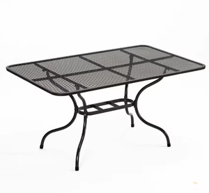<span class=keywords><strong>Table</strong></span> de <span class=keywords><strong>jardin</strong></span> en métal de haute qualité au design moderne, style rétro, <span class=keywords><strong>couleur</strong></span> noire, <span class=keywords><strong>table</strong></span> à manger pour l'extérieur - Product Image 1