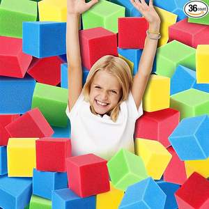 Texture de fond colorée de blocs cubes souples, blocs pour tout-petits, cubes <span class=keywords><strong>en</strong></span> mousse pour décoration, bricolage, matériel mathématique - Product Image 2