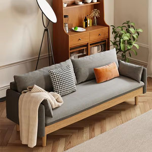 Skandinavisches Apartment-<span class=keywords><strong>Sofa</strong></span>-Set Dreisitzer-Schlafsofa Geräumig & Stilvoll High-Tech-Stoff Abnehmbarer Waschbarer Bezug - Product Image 4