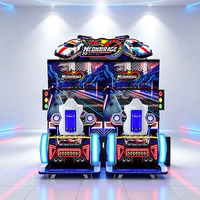 Machine de jeu d'arcade de course à deux joueurs avec écran de 55 pouces, simulateur de course Neon Mirage pour parc d'attractions
