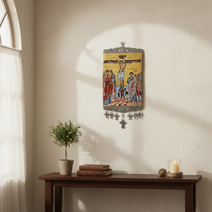 Colgante de pared de 20 Cm con diseño de Jesús, tejido turco de Turquía - Product Image 3
