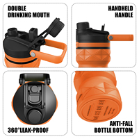 SMILEDRINK Nouveauté Bouteille d'eau en silicone pliable portable pour la randonnée, le sport, les voyages, la salle de sport pour enfants, personnalisable