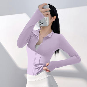 Manteau de yoga respirant Sports Fitness Vêtements de yoga serrés en plein air avec crème solaire pour les sports de plein air et les exercices - Product Image 4