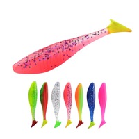 SL088 appâts de natation souples 1 pièces TPR leurre à ver souple flottant pour poissons d'eau douce pour la pêche en lac et en rivière