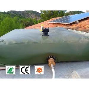 Factory OEM ODM UV CE Rohs Flexible Foldable Car Roof Water Tank 25l Rainwater Tank 3000lts Rain Barrel Plastic Water Storage