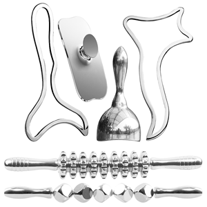Herramienta de terapia de masaje de acero inoxidable anticelulítico 3 en 1 para Kit de maderoterapia para diseño colombiano corporal - Product Image 2