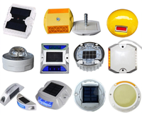 Reflector de Carretera Prismático de Alta Intensidad, Alimentado por Energía Solar, Impermeable IP68, Luces LED Intermitentes o Fijas, Certificación CE y RoHS
