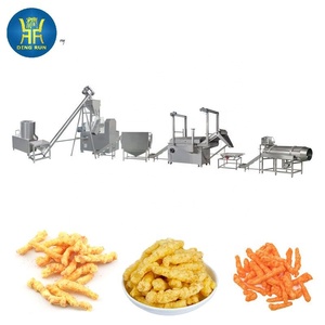 Línea de producción de rizos de maíz Máquina de extrusión de alimentos Cheetos automáticos <span class=keywords><strong>Curl</strong></span> de maíz Kurkure Snacks Food Nik Naks Plant - Product Image 2