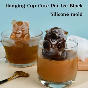 Molde de cubitos de hielo de Panda colgante silicona DIY 3D Panda café leche té fabricante de cubitos de hielo molde fácil liberación fabricante de cubitos de hielo - Product Image 3