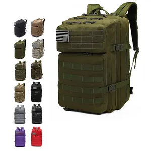 Spalla doppia 3P Molle grande capacità da viaggio morbido Molle sport di sopravvivenza strumento di salvataggio 45L tattico zaino per Laptop