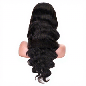 Parrucca Full Lace 13x4 con Rete <span class=keywords><strong>in</strong></span> Pizzo, Nera Naturale, Onda Profonda, 8-12 <span class=keywords><strong>Pollici</strong></span>, Modello 13*4-BODY, Ingrosso per Bestseller - Product Image 5