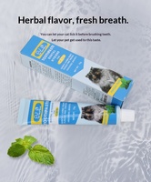 Vente en gros d'usine, emballage en boîte colorée, saveurs vanille et menthe, dentifrice pour chat, dentifrice pour chien, dentifrice pour animaux de compagnie
