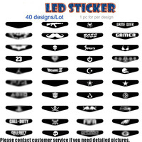 40 autocollants LED pour Playstation 4, pour manette PS4 Pro Slim, barre lumineuse, autocollant décoratif, accessoires de jeu flash