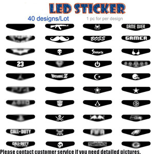 40 autocollants LED pour Playstation 4, pour manette <span class=keywords><strong>PS4</strong></span> Pro <span class=keywords><strong>Slim</strong></span>, barre lumineuse, autocollant décoratif, accessoires de jeu flash - Product Image 1