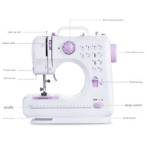 Máquina <span class=keywords><strong>de</strong></span> Coser Compacta para el Hogar, 12 Puntadas <span class=keywords><strong>de</strong></span> Utilidad, Eléctrica y Portátil, con Función <span class=keywords><strong>de</strong></span> Enrollado <span class=keywords><strong>de</strong></span> Bobina y Cosido <span class=keywords><strong>de</strong></span> Botones - Product Image 6