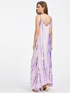 Robe Maxi Femmes cravate mourir Sexy À Dos Croisé Wrap Robes D'été Élégant Club Longue Cami Robe Plissée - Product Image 3