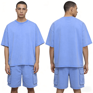 Camiseta con Logotipo Personalizado, Lavada con Ácido, Estilo Vintage, Corte Holgado, Algodón Grueso, Impresión Serigrafiada, Camiseta para Hombre con Efecto Lavado a la Piedra - Product Image 1