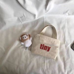 Sac fourre-tout en toile de coton mini de haute qualité, style simple, durable, petit sac de transport avec logo personnalisé - Product Image 2