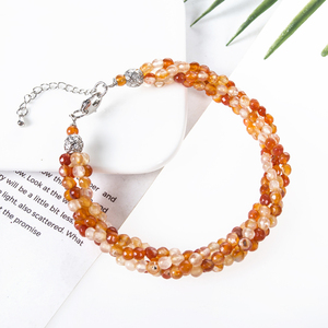Pulsera de Ágata Natural de 3 Filas WENCHI, Colección de Piedras Preciosas Sueltas - Product Image 6