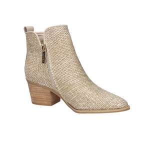 Bottines Western pour femmes Carmela, beige, talon de 6 cm, mi-mollet, pointures 37, 38, 39, 40 - Product Image 3