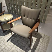 Fauteuil de luxe en cuir design simple inclinable caractéristique élégant fauteuil à pieds en métal Chaise moderne pour meubles de salon