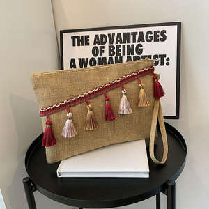 Bolso de Mano Casual para Mujer, Estilo Étnico Elegante, con Cierre y Decoración de Borlas, Nuevo Modelo 2026 - Product Image 3