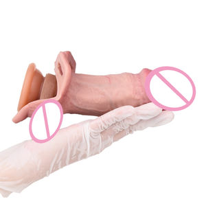 中空ストラップオンハーネス、伸縮性ウエストバンド付き、5.7インチシリコン中空ディルド、ペニスエクステンダー、より大きなペニス、男性用セックストイ - Product Image 5