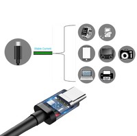 Câble USB C vers USB Type C PD 60W, câble de charge rapide, câble de données, noir, blanc, 1M, 2M, 3M