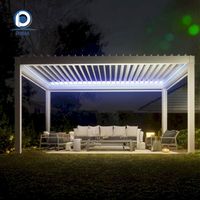 Pergola électrique motorisée de luxe moderne pour jardin extérieur, robuste, durable, imperméable et de qualité supérieure