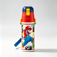 Bouteille d'eau isotherme à double paroi en acier inoxydable 304 avec logo personnalisé, couvercle rabattable, finition mate dégradée, réutilisable pour l'extérieur