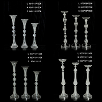Décoration de mariage Cristal acrylique transparent Support de fleurs de mariage Pièce centrale pour table de mariage